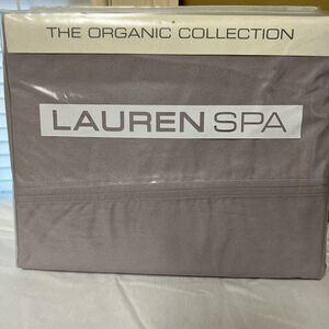 Ralph Lauren Spa Organic Lavender Sunset King Fitted Sheet New First Quality